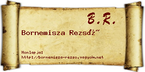Bornemisza Rezső névjegykártya